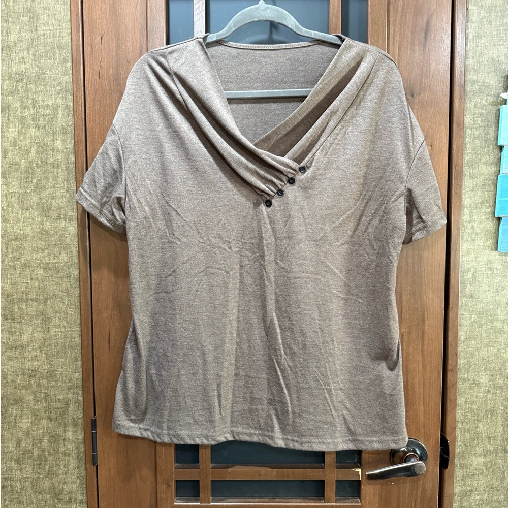 Elegant Brown Women's Top